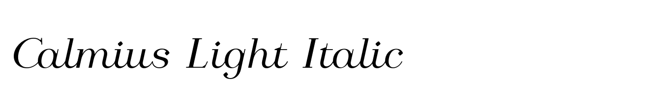 Calmius Light Italic